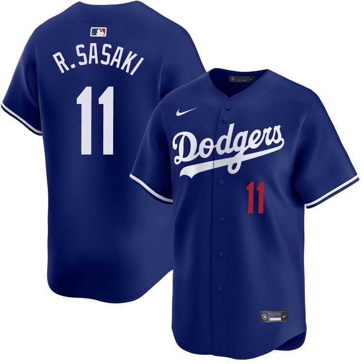 Men%27s Los Angeles Dodgers #11 Roki Sasaki Royal Cool Base Stitched Jersey Dzhi->los angeles dodgers->MLB Jersey